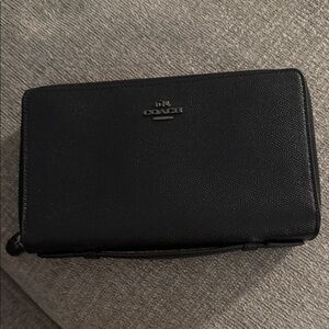 Coach Black Textured Clutch